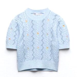 ZARA BLUE SWEATER TOP S